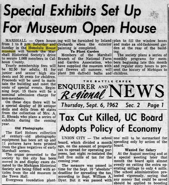 Honolulu House Museum - Sep 1962 Article